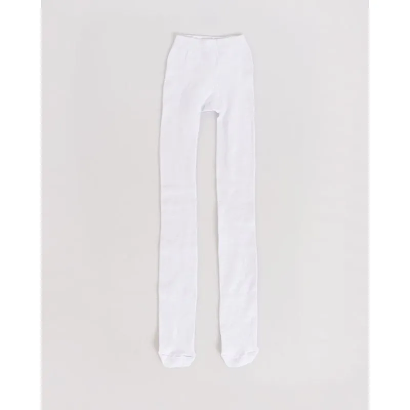 Meia Calça Infantil Color Canelada Rikam Branca M