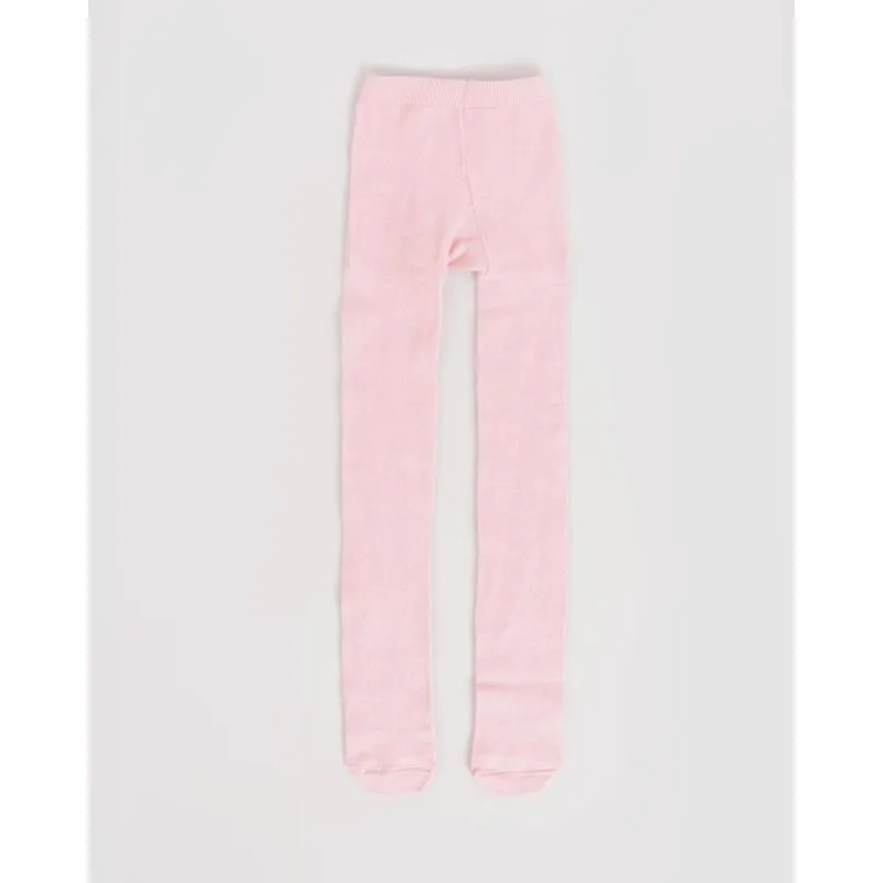 Meia Calça Infantil Color Canelada Rikam Rosa Claro P