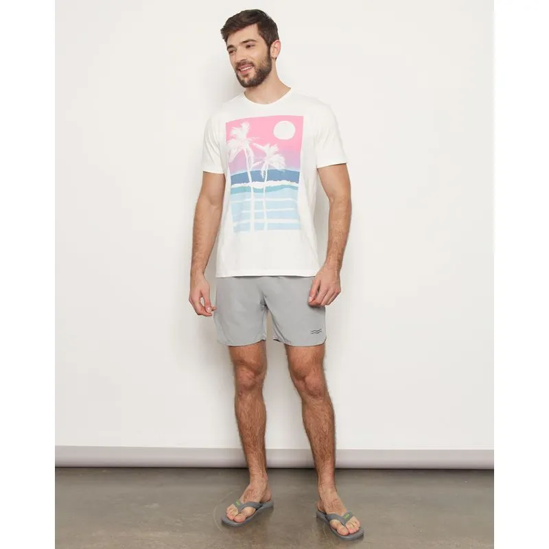 Bermuda Surf Masculina Com Cordão Ajustável Cinza P