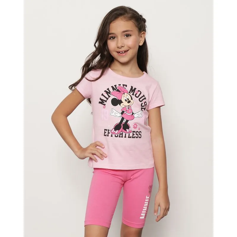 Blusa Infantil Manga Curta Disney Estampa Minnie Rosa 10