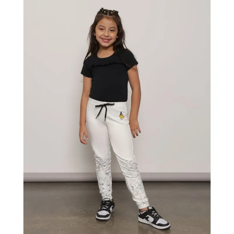 Calça Infantil Moletinho Jogger Warner Bordado Patolino Off White 8