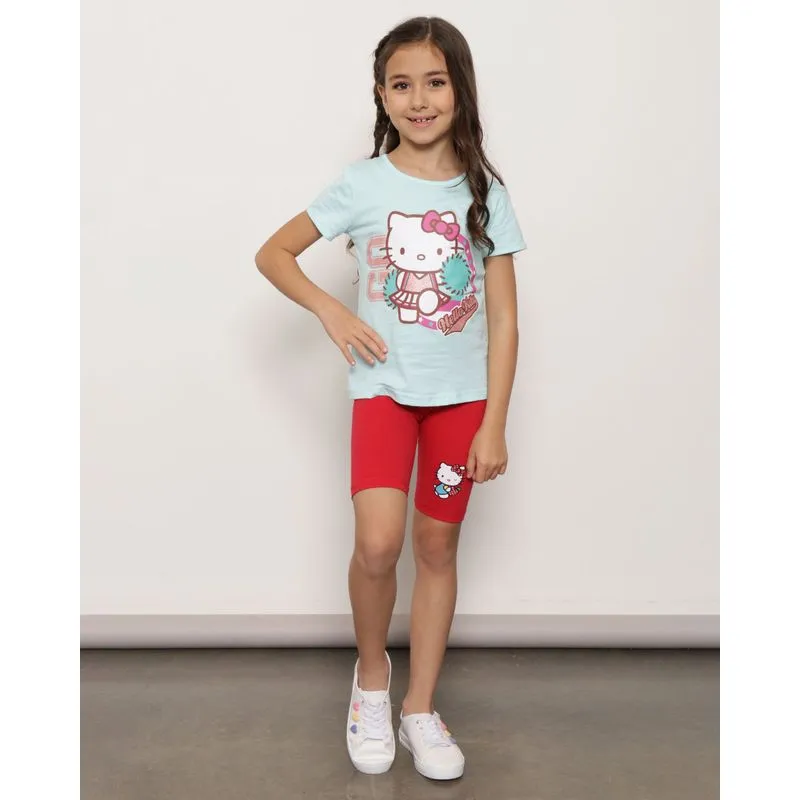 Bermuda Infantil Ciclista Estampa Hello Kitty Sanrio Vermelha 6