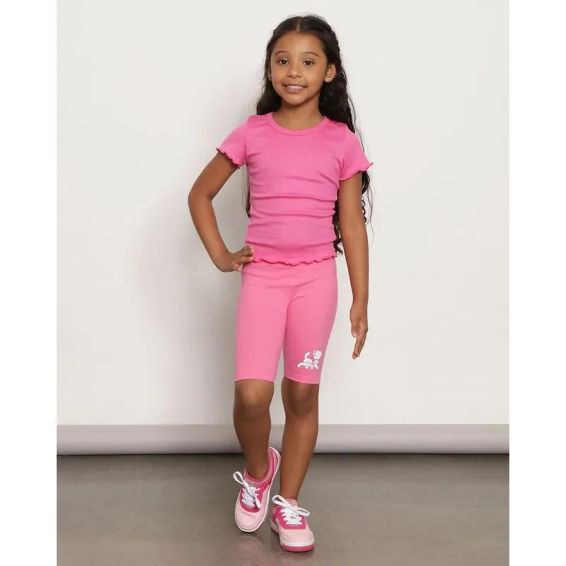 Bermuda Infantil Ciclista Disney Marie Rosa 4
