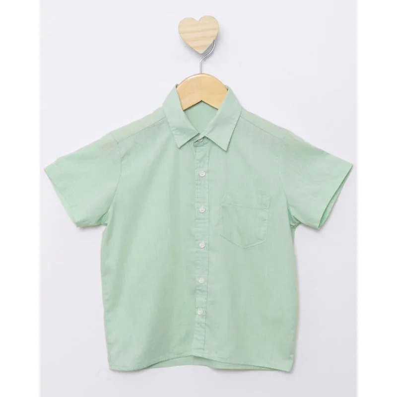 Camisa Bebê Manga Curta Estampa Floral Verde 1