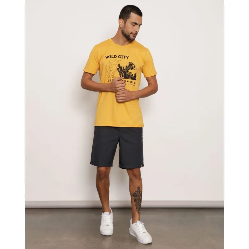 Bermuda Sarja Masculina Com Elástico Preta GG