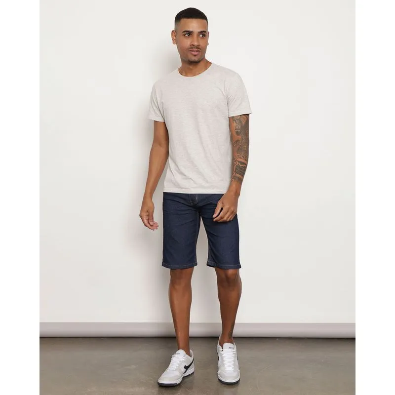 Bermuda Jeans Masculina Vizzy Com Bolsos Azul 46