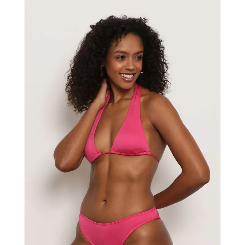 Biquíni Feminino Avulso Top Cortininha Bojo Removível Rosa G