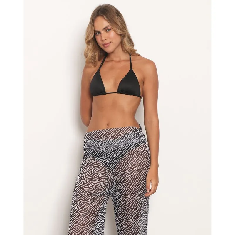Biquíni Feminino Avulso Top Cortininha Liso Preto GG