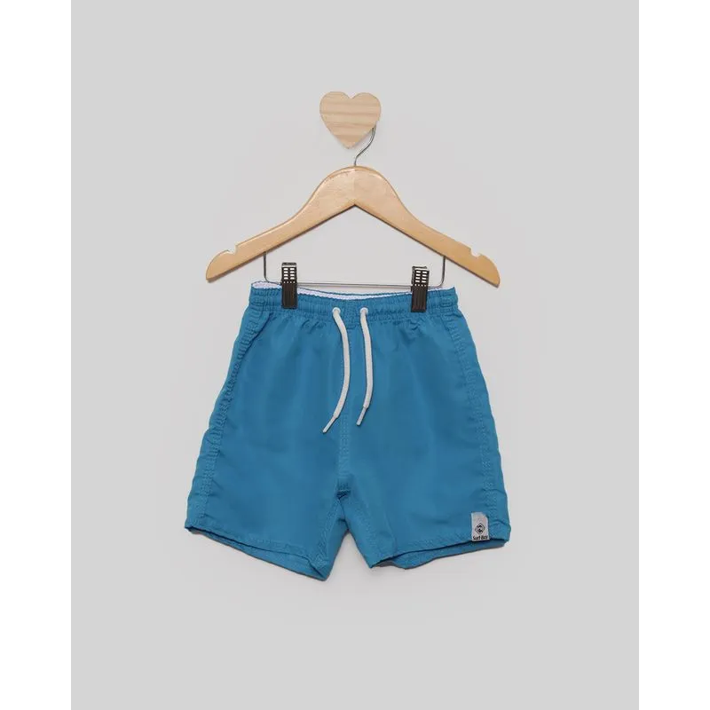 Bermuda Bebê Reta Com Cordão Azul 3