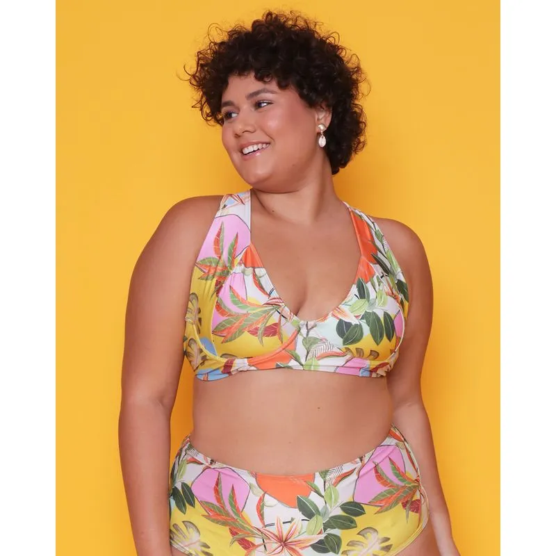 Biquíni Top Plus Size Feminino Recorte Com Aro Verde 46