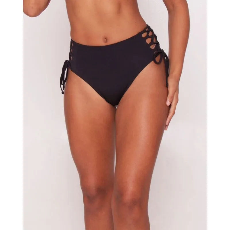 Biquíni Calcinha Hot Pants Com Tiras Na Lateral Preto M