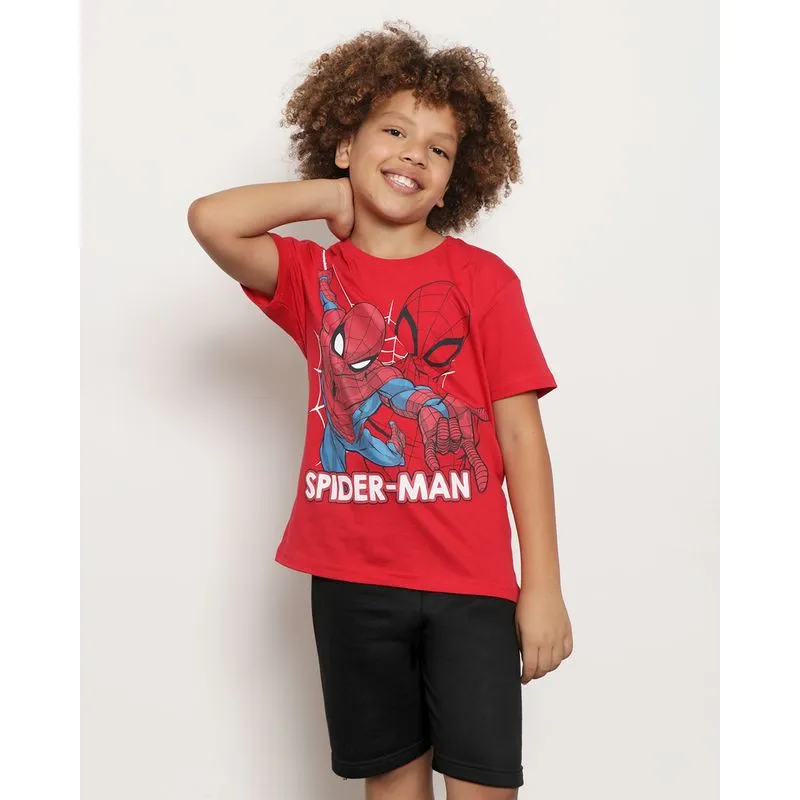 Camiseta Infantil Manga Curta Marvel Homem Aranha Vermelha 6