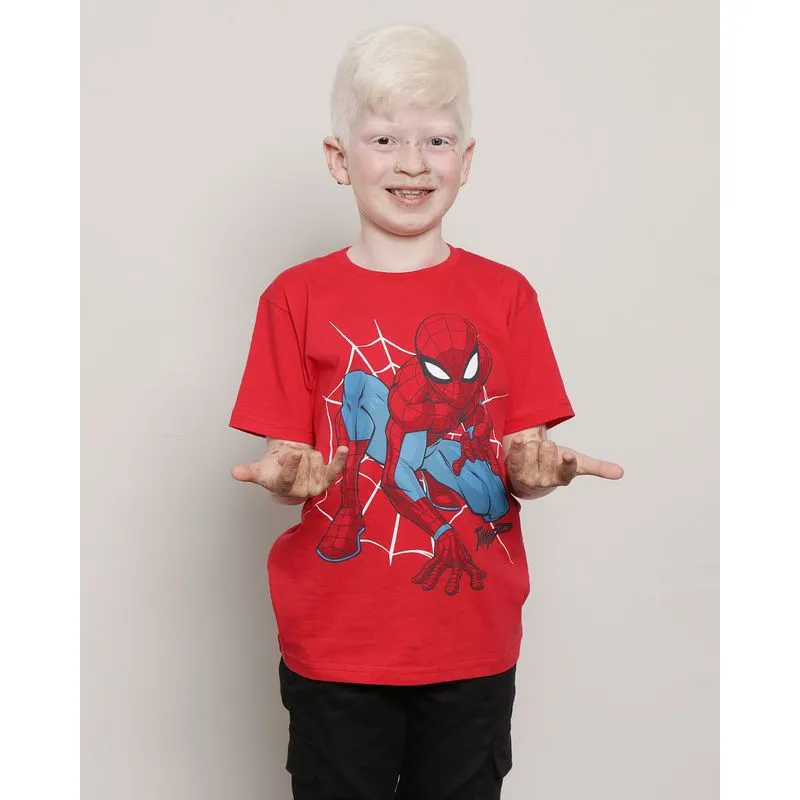 Camiseta Infantil Marvel Homem Aranha Manga Curta Vermelha 4