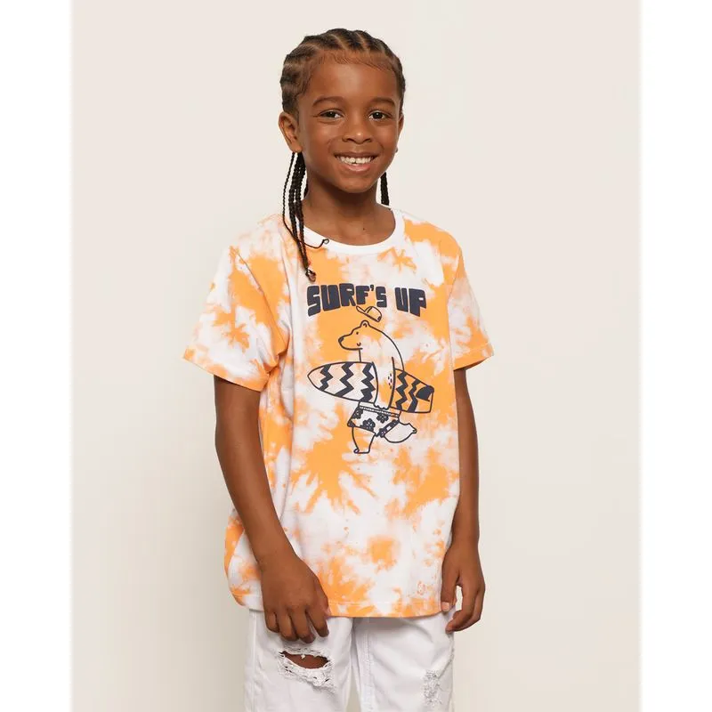 Camiseta Infantil Menino com Estampa Branca 4