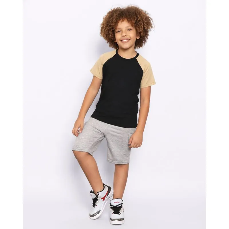 Bermuda Infantil Moletinho Cargo Cinza 4