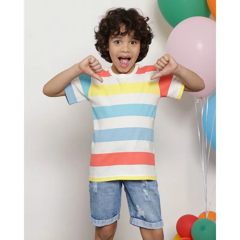 Camiseta Infantil Manga Curta Listrada Off White 10