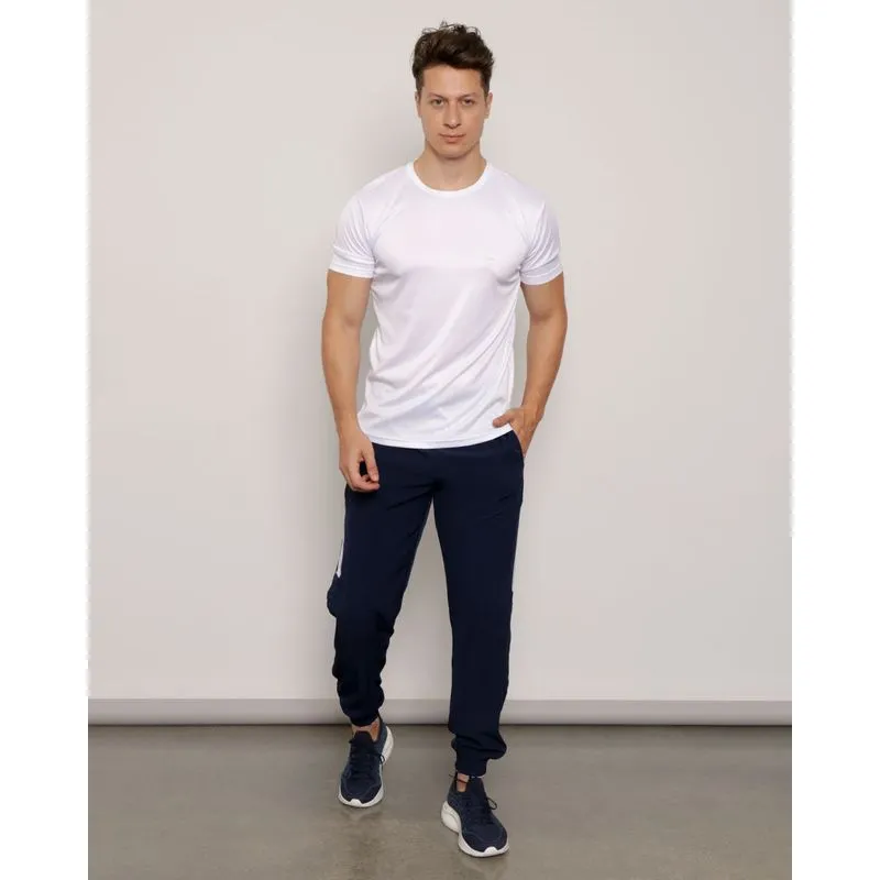 Calça Masculina Jogger Esportiva Recortes Azul M