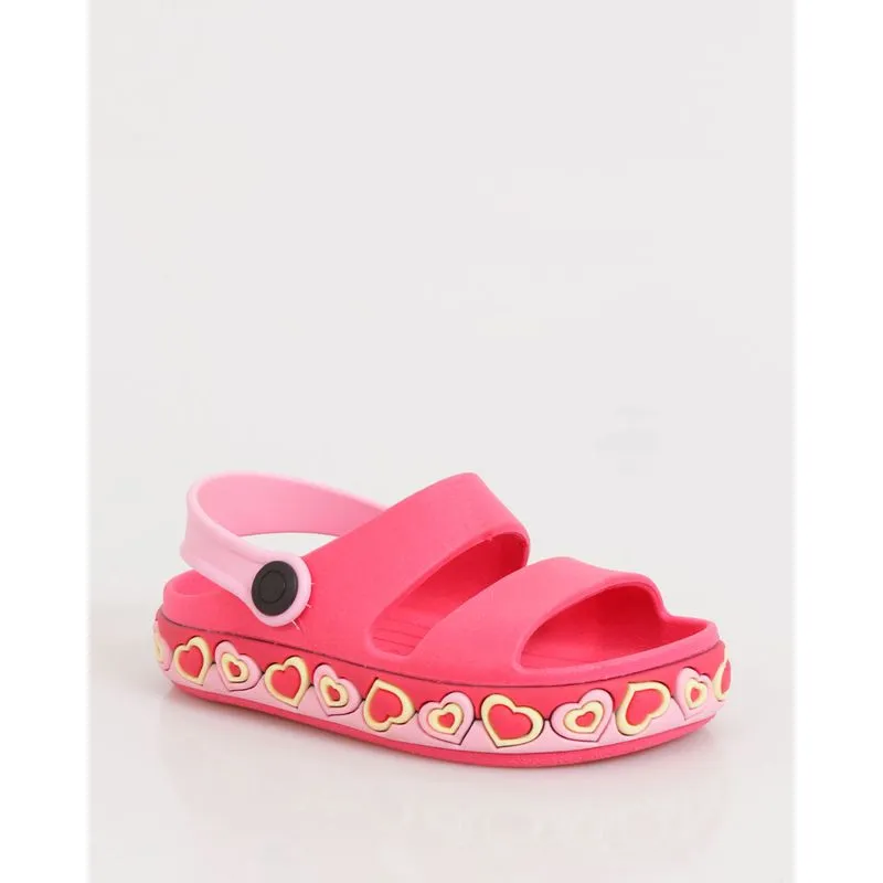 Sandália Bebê Menina Papete Texturizada Pink 23/24