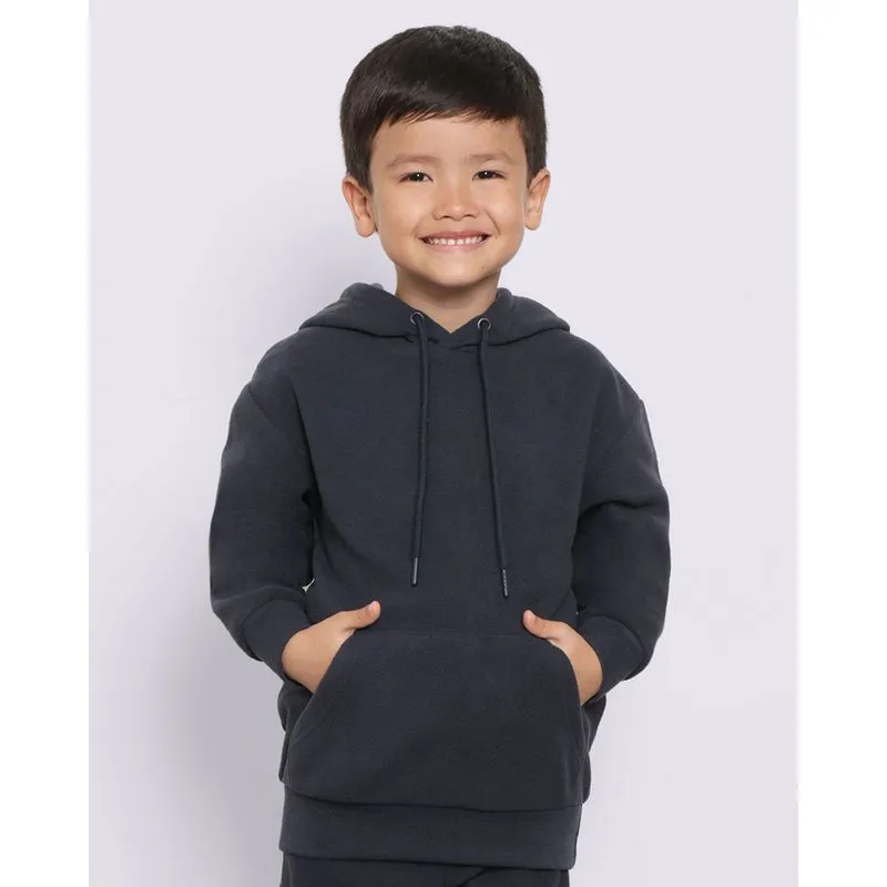 Blusão Infantil Fleece Com Capuz Marinho 6