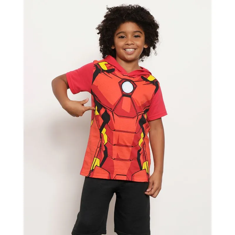 Camiseta Infantil Manga Curta Marvel Marvel Homem De Ferro Vermelha 8
