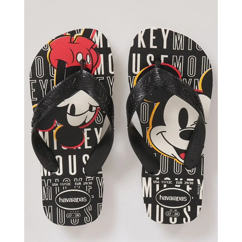 Chinelo Havaianas Infantil Top Disney Estampa Mickey Branco 31/32