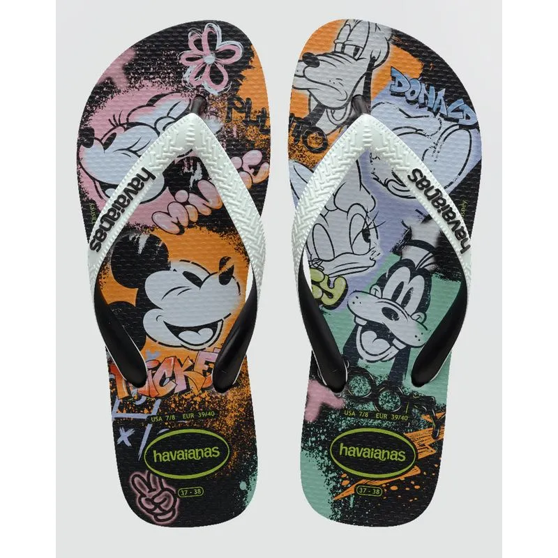 Chinelo Havaianas Feminina Disney Stylish Preto 37/38