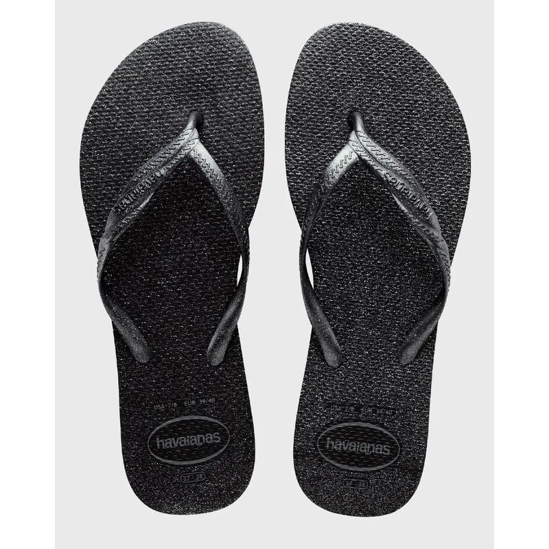 Chinelo Havaianas Feminino Gloss Glitter Preto 37/38