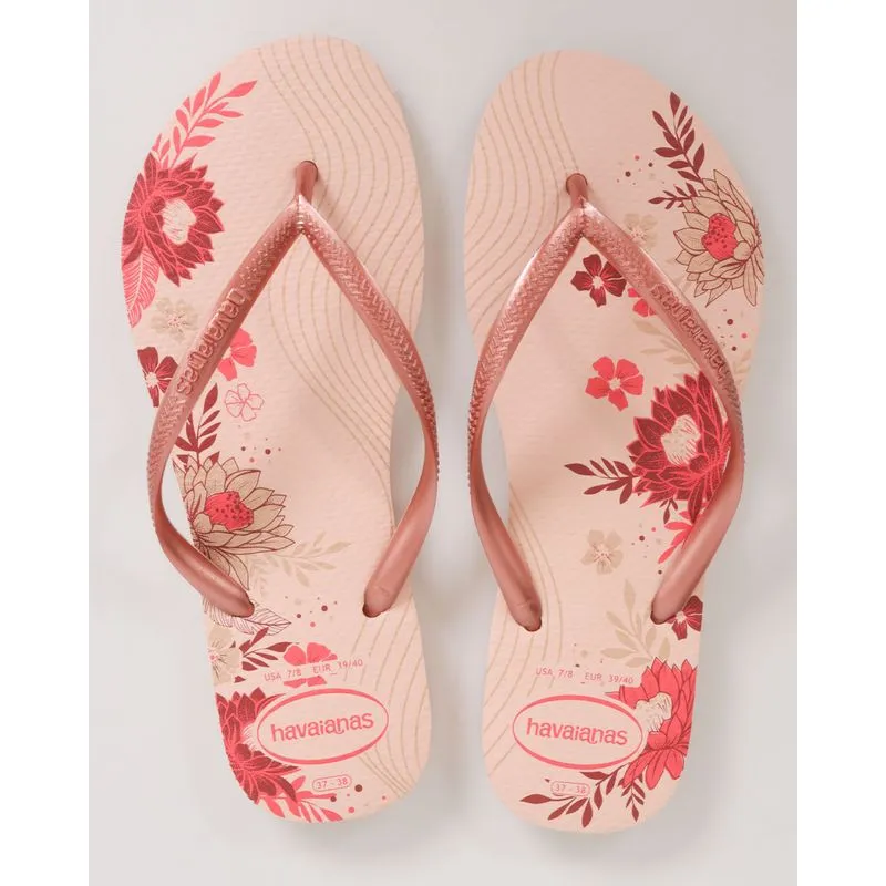 Chinelo Havaianas Feminino Slim Organic Rosa 37/38