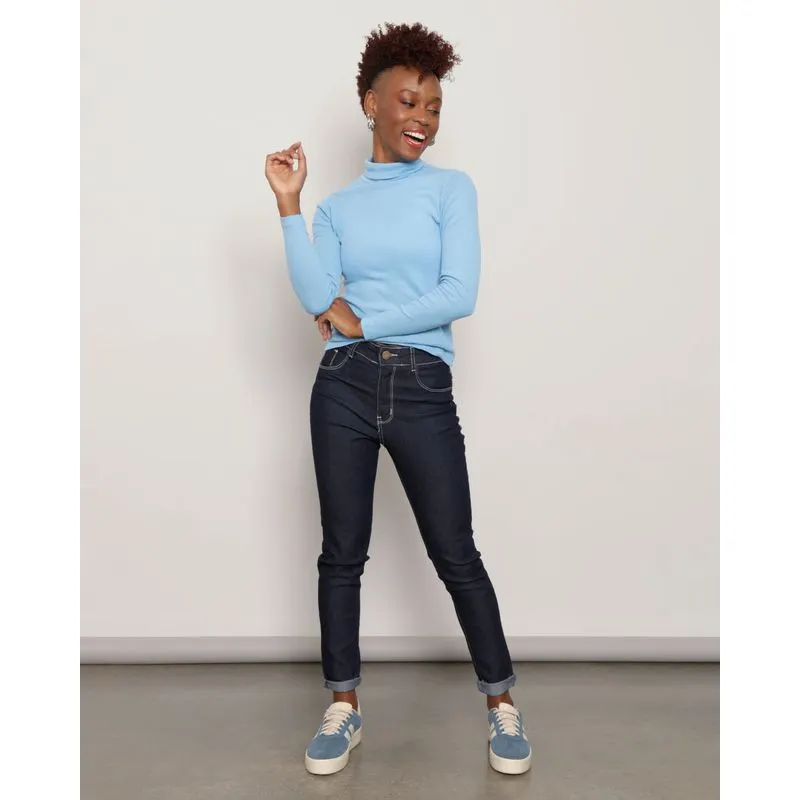 Calça Jeans Feminina Vizzy Cigarrete Azul 38