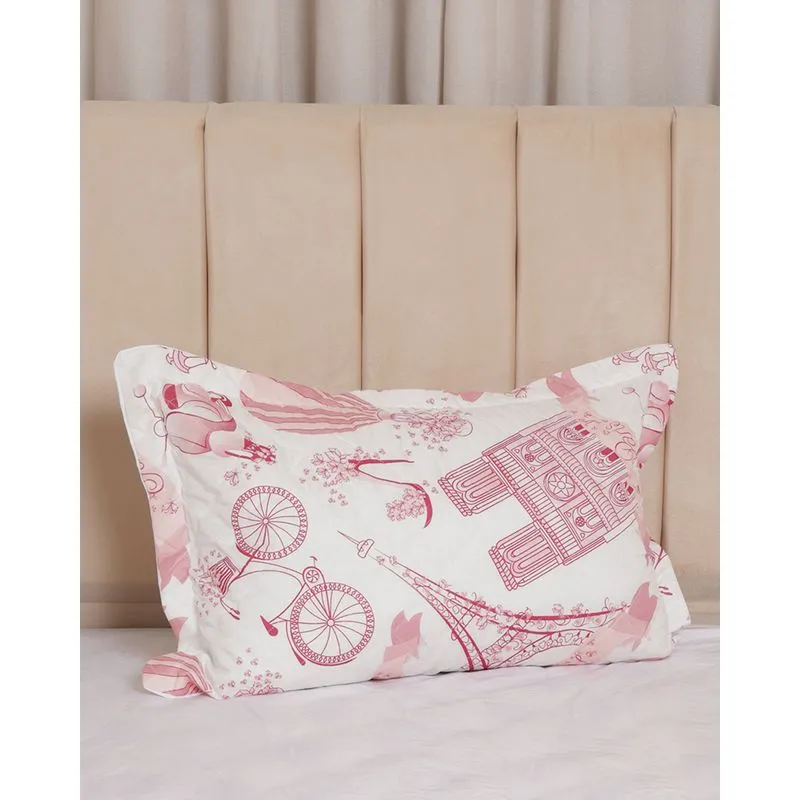 Porta Travesseiro Arte Cazza 170 Fios Matelassê Rosa UN