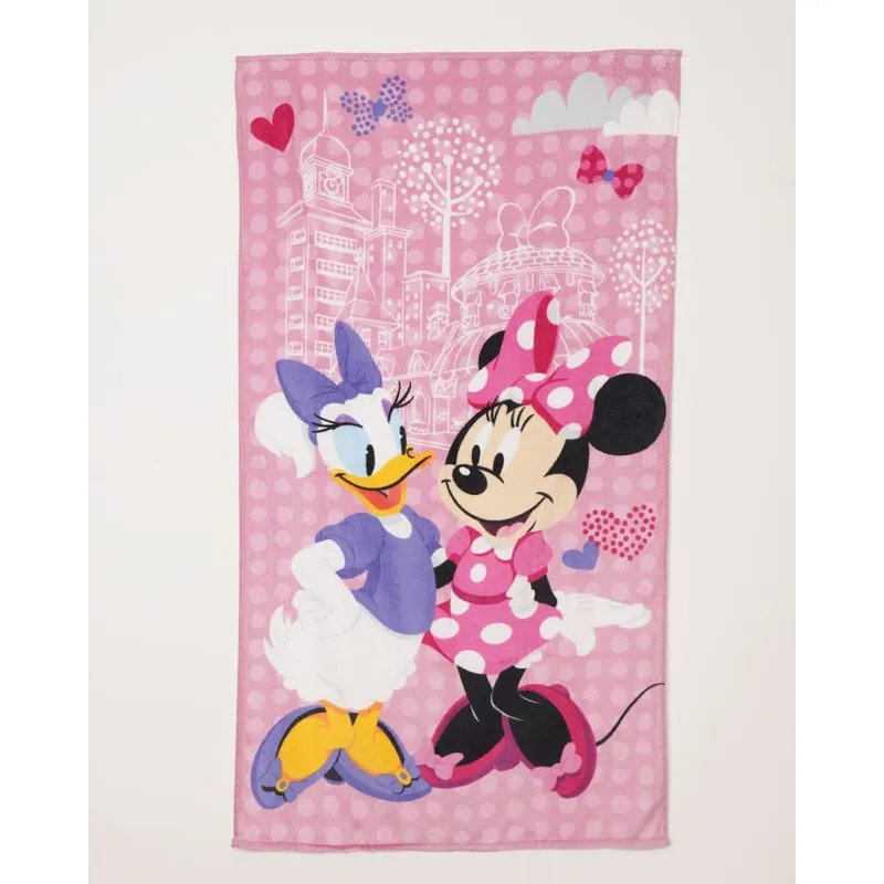 Toalha de Banho Infantil Veludo 70cm x 130cm Disney Rosa UN