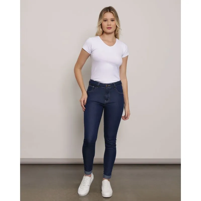 Calça Jeans Feminina Vizzy Cigarrete Azul 44
