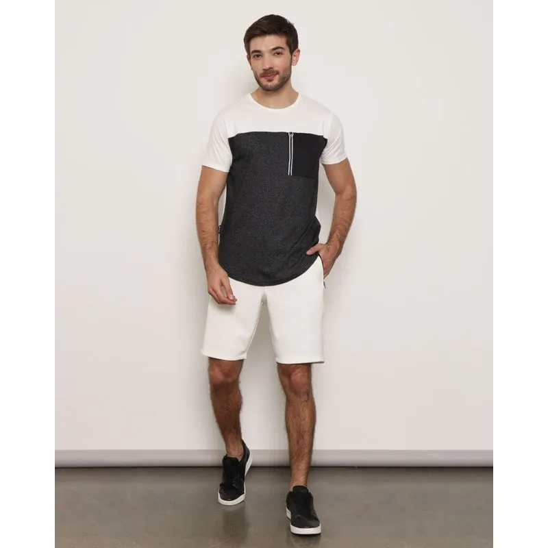 Bermuda Masculina Helanca Com Bolso Off White P