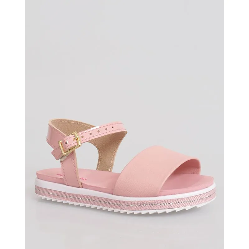 Sandália Infantil Molekinha Com Glitter Rosa 25