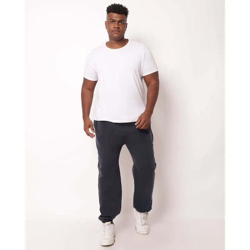 Calça Moletom Plus Size Masculina Jogger com Bolsos Marinho G3