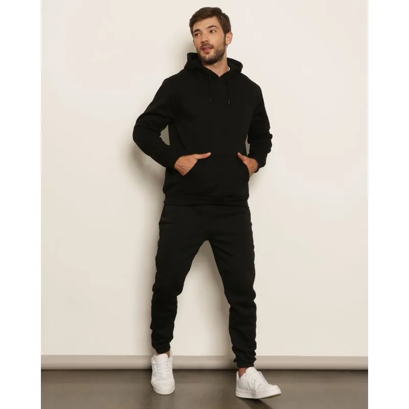 Calça Moletom Masculina Jogger com Bolsos Preta GG