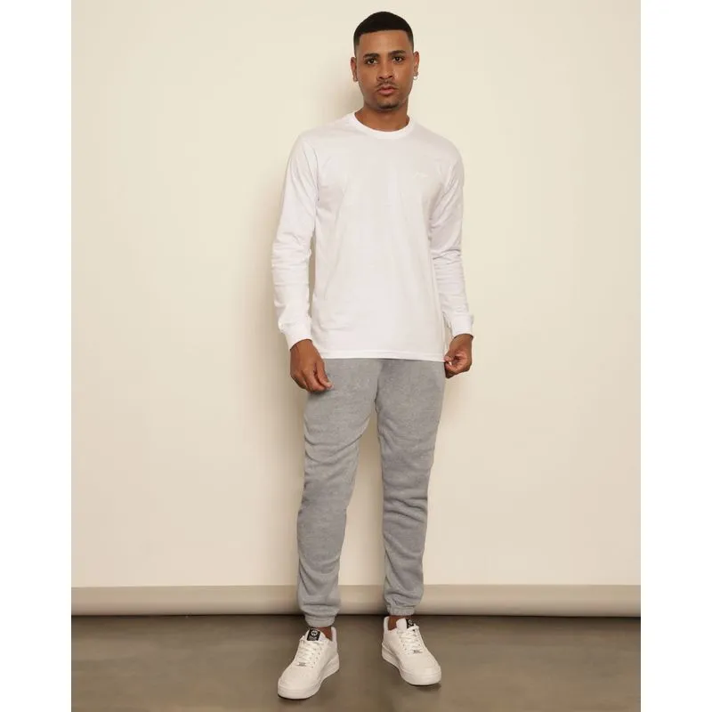 Calça Moletom Masculina Jogger com Bolsos Cinza GG