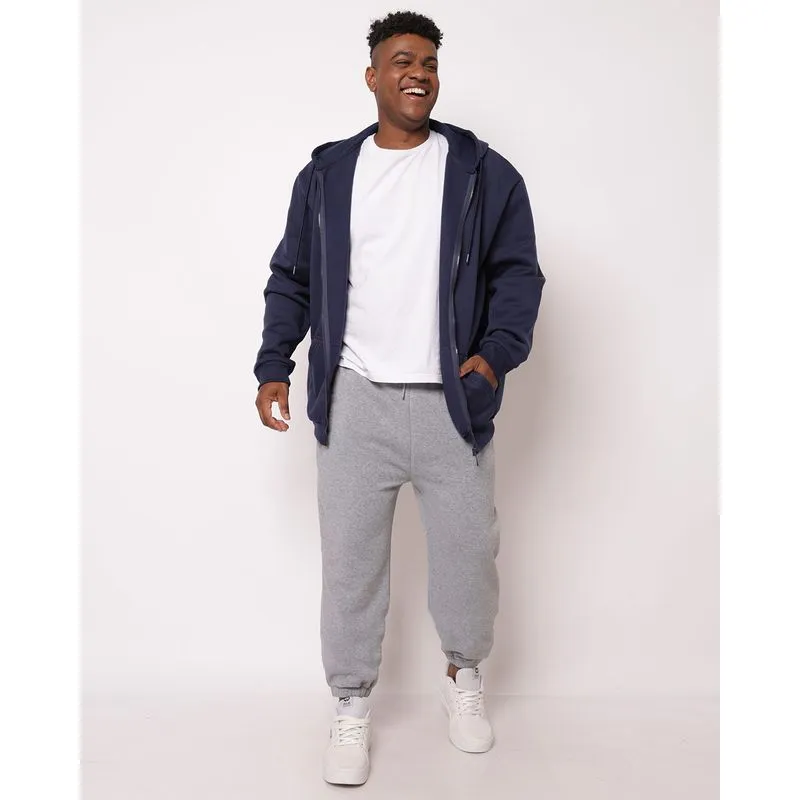 Calça Moletom Plus Size Masculina Jogger Cinza G2