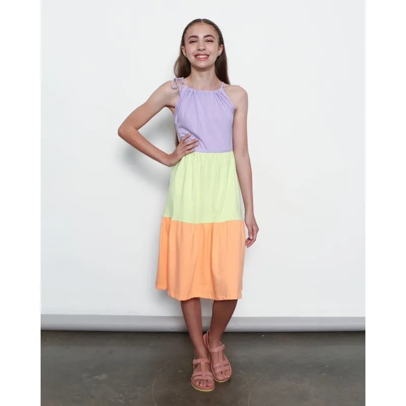 Vestido Juvenil Alcinha Amarração Três Marias Lilás 12