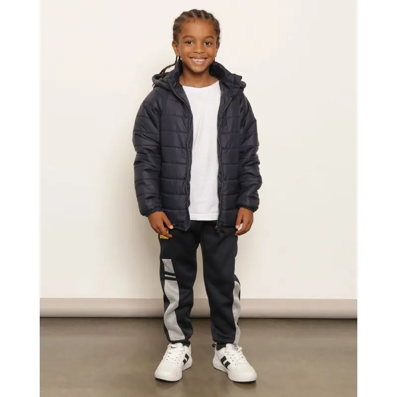 Calça Infantil Helanca Jogger Com Recortes Marinho 8