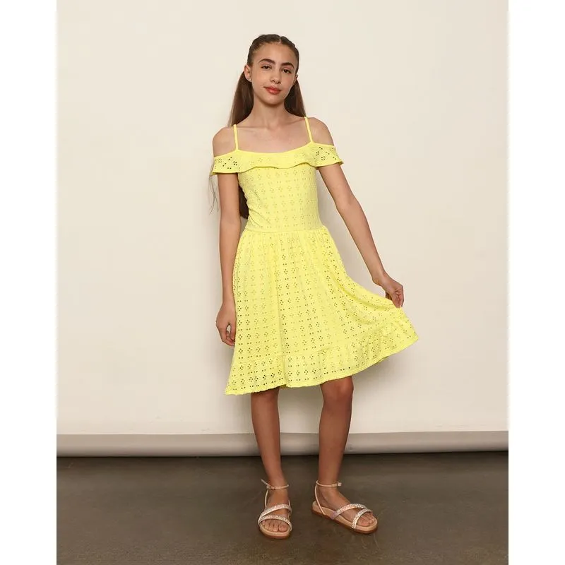 Vestido Feminino Curto Alcinha Laise Amarelo 16