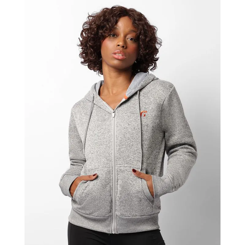 Jaqueta Moletom Feminina Fitter Fitness Cinza G