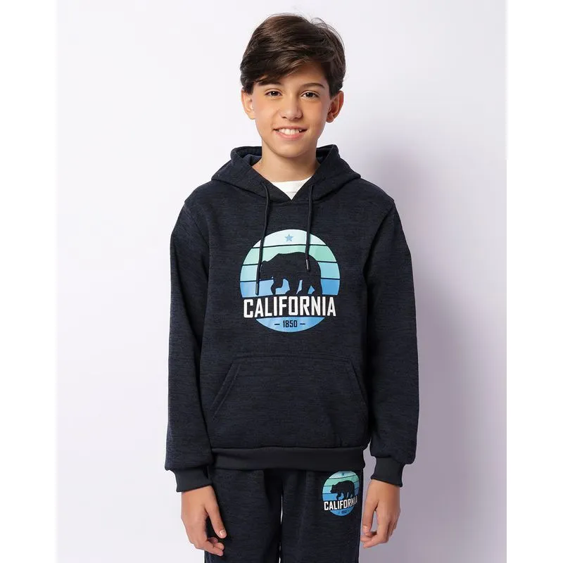 Blusão Moletom Juvenil com Capuz Califórnia Marinho 10