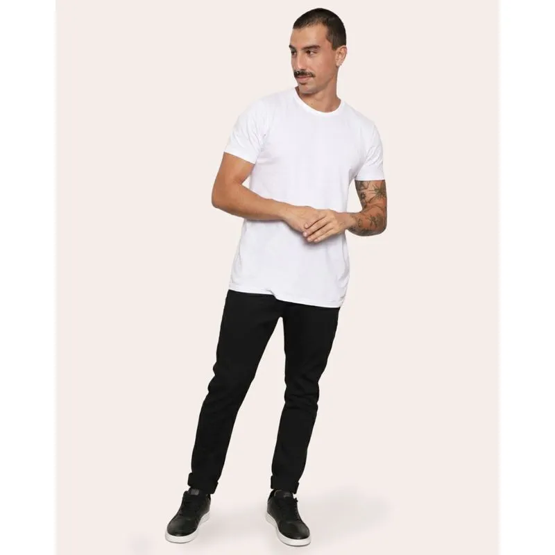 Calça Jeans Masculina Gangster Skinny Básica Preta 38