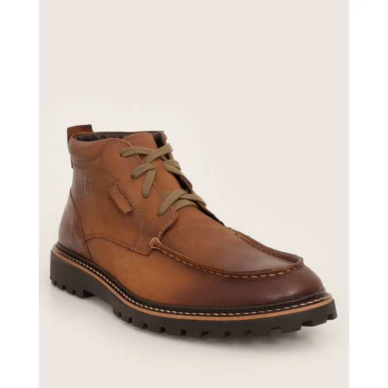 Bota Masculina Couro Tratorada Democrata Marrom 44