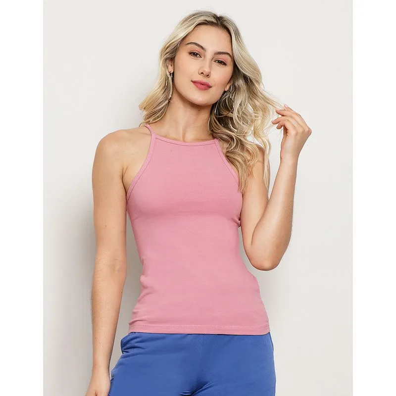 Blusa Feminina Alcinha Básica Rosa GG