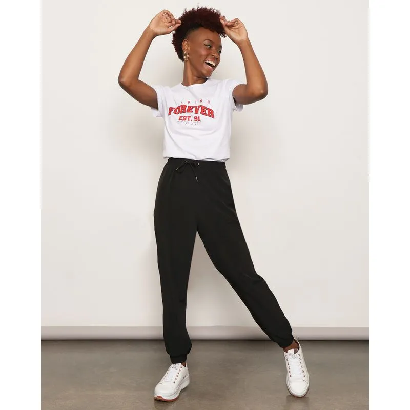 Calça Feminina Berry & Co. Jogger Com Bolsos Preta GG