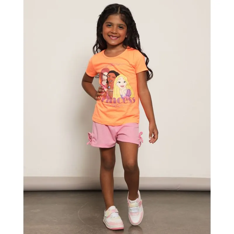 Short Infantil Curto Canelado Recorte Vazado Com Amarração Lateral Rosa 4