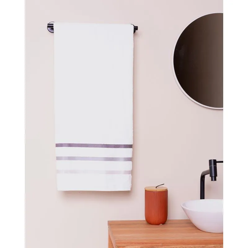 Toalha De Banho 70cm x 130cm Teka Luiza Branco UN