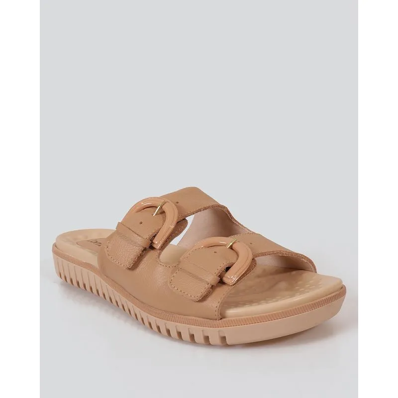 Chinelo Feminino Anatômico com Fivela Comfortflex Bege 38